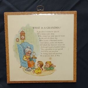 *🆕 Heirloom Editions Charming Grandma Poem Wall Plaque, Vintage, NEW